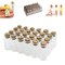 48 Pieces Mini Clear Glass Jars Bottles with Cork Stoppers for Arts & Crafts, Projects, Decoration, Party Favors - Size: 1-1/2" Tall X 3/4 Inches Diameter